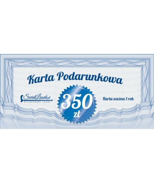 Karta podarunkowa 350 zł