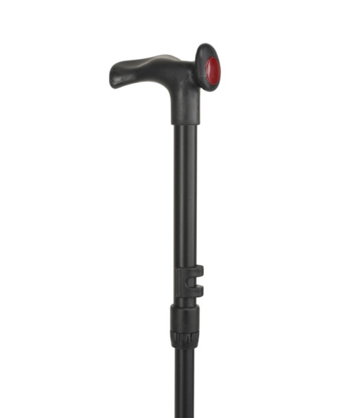 Laska aluminiowa z anatomicznym uchwytem, czarna (do prawej dłoni)