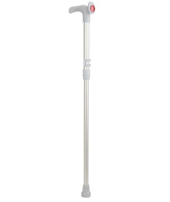 Laska aluminiowa z anatomicznym uchwytem, szara (do prawej dłoni)